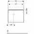 Dulap baza pentru lavoar suspendat alb mat Geberit Icon 1 sertar 52 cm - 4