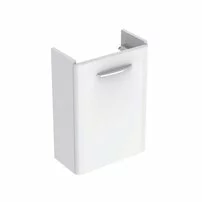 Dulap baza pentru lavoar suspendat Geberit Selnova Square alb 1 usa proiectie mica 45 cm