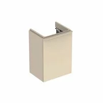 Dulap baza pentru lavoar suspendat Geberit Smyle Square gri nisip 1 usa opritor stanga 45 cm