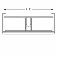 Dulap baza pentru lavoar suspendat Geberit Smyle Square gri nisip 2 sertare 119 cm picture - 3