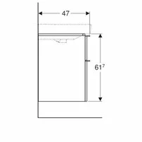 Dulap baza pentru lavoar suspendat Geberit Smyle Square gri nisip 2 sertare 119 cm picture - 5