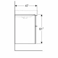 Dulap baza pentru lavoar suspendat Geberit Smyle Square gri nisip 2 sertare 89 cm picture - 5
