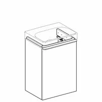 Dulap baza pentru lavoar suspendat Geberit Smyle Square lava gri inchis 1 usa opritor dreapta 45 cm picture - 2
