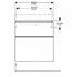 Dulap baza pentru lavoar suspendat Geberit Smyle Square nuc 2 sertare 59 cm picture - 5