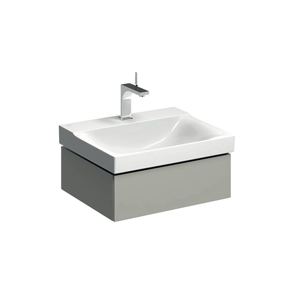 Dulap baza pentru lavoar suspendat Geberit Xeno2 greige 1 sertar 58 cm Dulap baza pentru lavoar suspendat Geberit Xeno2 greige 1 sertar 58 cm