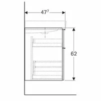 Dulap baza pentru lavoar suspendat gri Geberit Icon 2 sertare 60 cm picture - 5