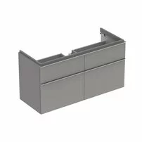 Dulap baza pentru lavoar suspendat gri Geberit Icon 4 sertare 119 cm