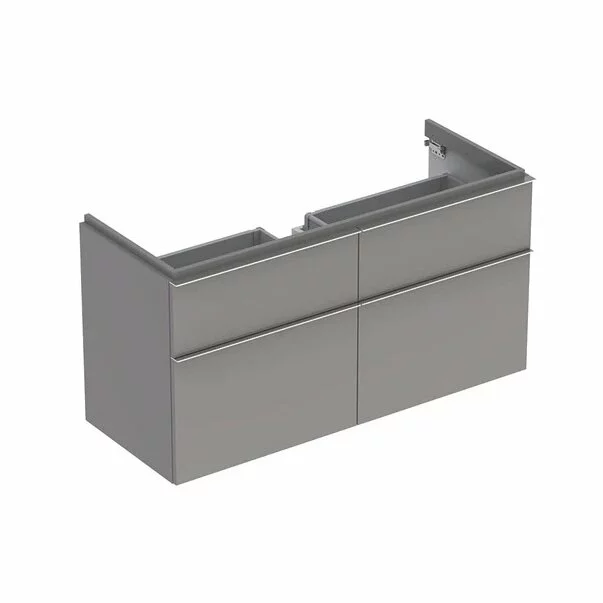 Dulap baza pentru lavoar suspendat gri Geberit Icon 4 sertare 119 cm