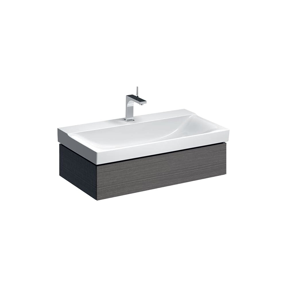 Dulap baza pentru lavoar suspendat gri Geberit Xeno² 1 sertar 88 cm