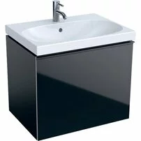 Dulap baza pentru lavoar suspendat negru Geberit Acanto 1 sertar 64 cm