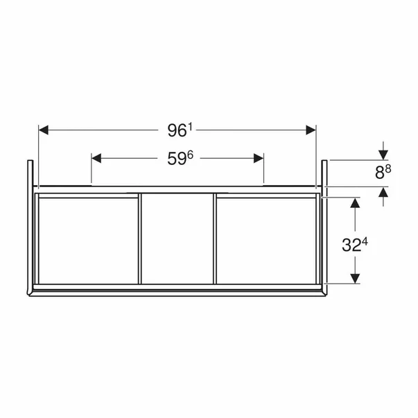 Dulap baza suspendat Geberit One alb lucios 105 cm cu 2 sertare picture - 2