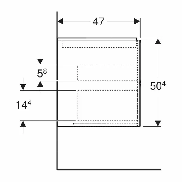 Dulap baza suspendat Geberit One alb lucios 105 cm cu 2 sertare picture - 4