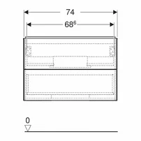 Dulap baza suspendat Geberit One alb lucios 75 cm cu 2 sertare picture - 3
