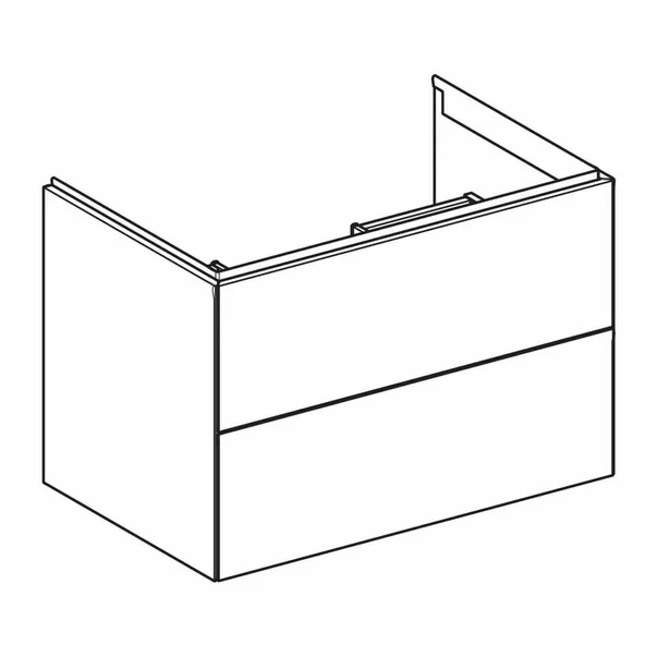 Dulap baza suspendat Geberit One alb lucios 75 cm cu 2 sertare picture - 5