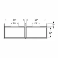 Dulap baza suspendat Geberit One alb mat 135 cm cu 4 sertare picture - 2