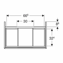 Dulap baza suspendat Geberit One alb mat 75 cm cu 2 sertare picture - 2