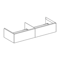 Dulap baza suspendat Geberit One cu 2 sertare alb lucios 135 cm picture - 5