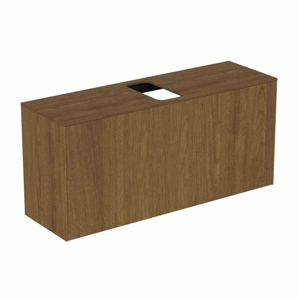 Dulap baza suspendat Ideal Standard Atelier Conca 1 sertar si blat cu decupaj central 120 cm finisaj nuc inchis Dulap baza suspendat Ideal Standard Atelier Conca 1 sertar si blat cu decupaj central 120 cm finisaj nuc inchis