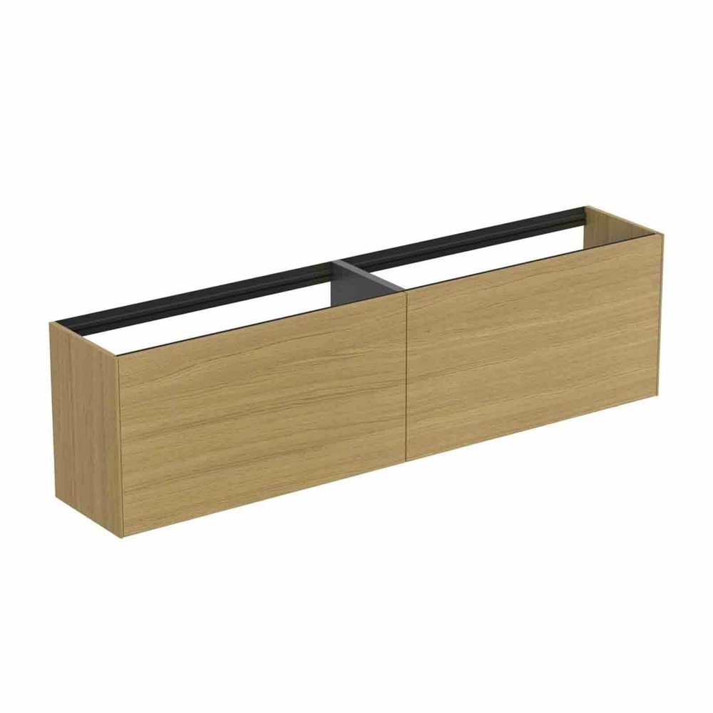 Dulap baza suspendat Ideal Standard Atelier Conca 2 sertare 200 cm finisaj stejar deschis Dulap baza suspendat Ideal Standard Atelier Conca 2 sertare 200 cm finisaj stejar deschis