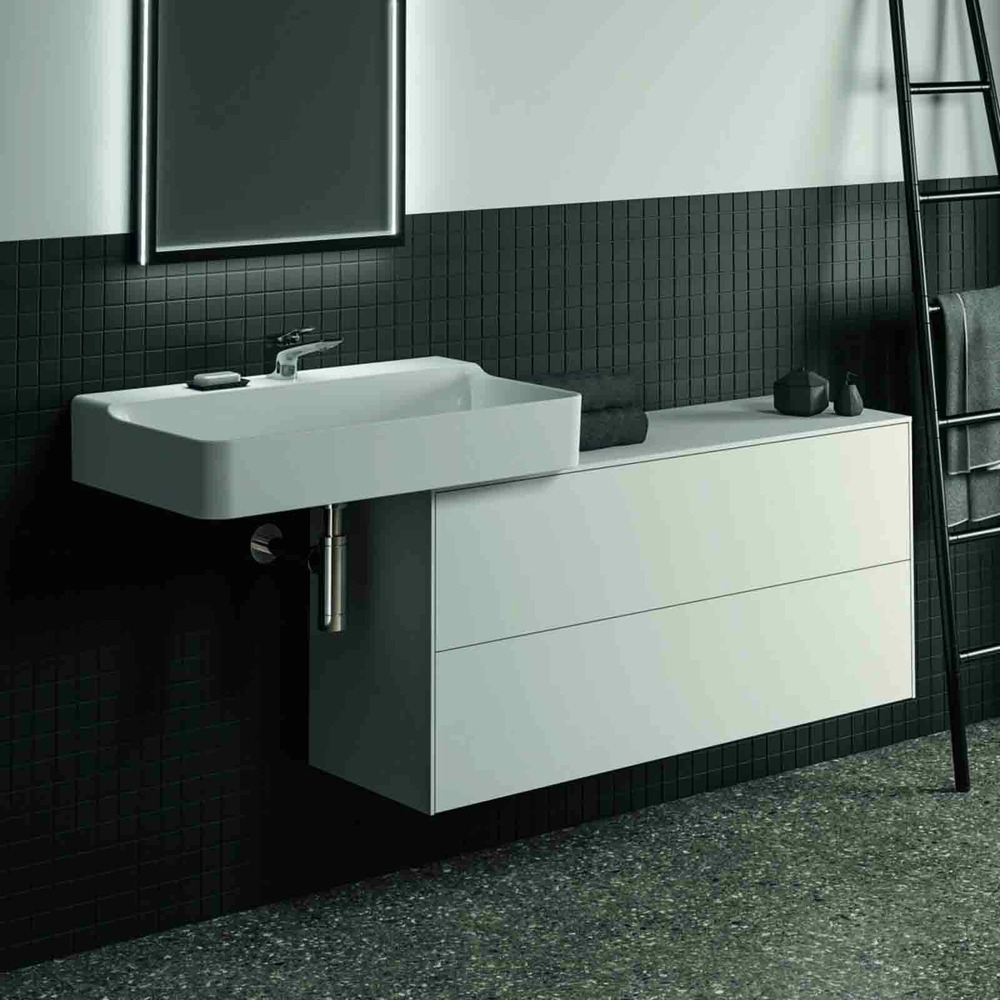 Dulap baza suspendat Ideal Standard Atelier Conca 2 sertare cu blat 120 cm alb mat 120