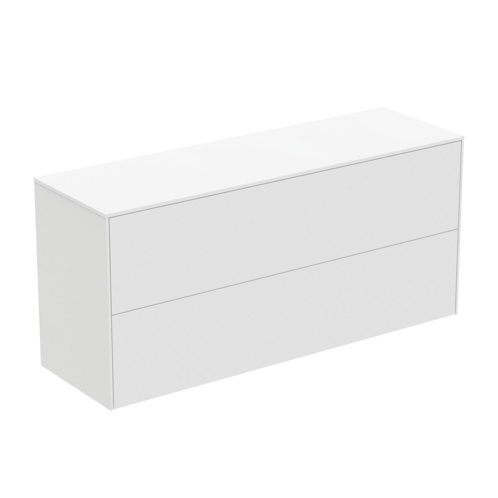 Dulap baza suspendat Ideal Standard Atelier Conca 2 sertare cu blat 120 cm alb mat Dulap baza suspendat Ideal Standard Atelier Conca 2 sertare cu blat 120 cm alb mat