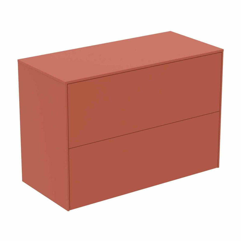 Dulap baza suspendat Ideal Standard Atelier Conca 2 sertare cu blat 80 cm rosu – oranj mat Dulap baza suspendat Ideal Standard Atelier Conca 2 sertare cu blat 80 cm rosu – oranj mat