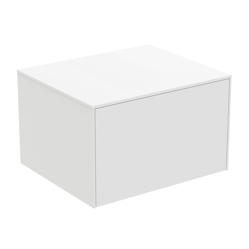 Dulap baza suspendat Ideal Standard Atelier Conca alb mat 1 sertar cu blat 60 cm alb