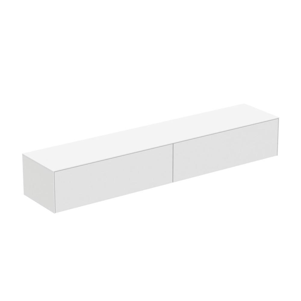 Dulap baza suspendat Ideal Standard Atelier Conca alb mat 2 sertare cu blat 240 cm 240