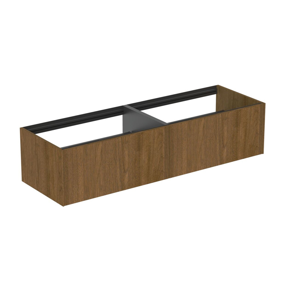 Dulap baza suspendat Ideal Standard Atelier Conca finisaj nuc inchis 2 sertare 160 cm Dulap baza suspendat Ideal Standard Atelier Conca finisaj nuc inchis 2 sertare 160 cm