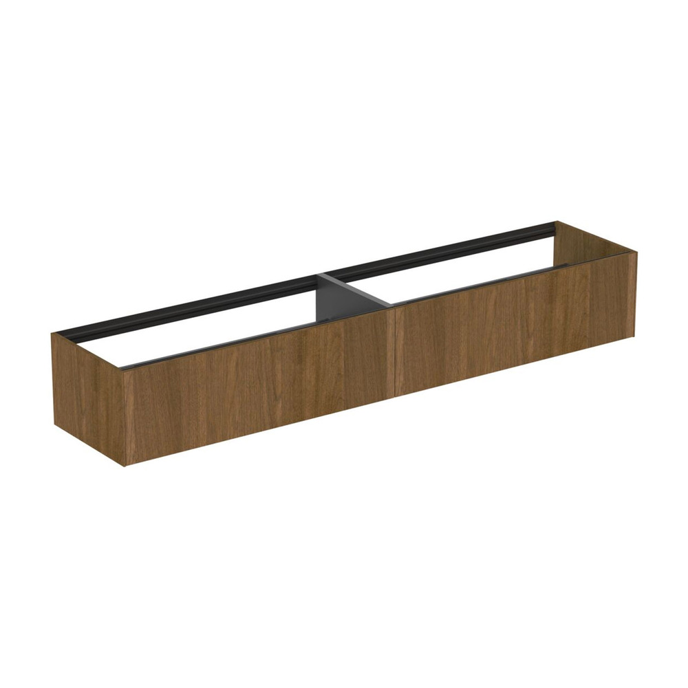 Dulap baza suspendat Ideal Standard Atelier Conca finisaj nuc inchis 2 sertare 240 cm Dulap baza suspendat Ideal Standard Atelier Conca finisaj nuc inchis 2 sertare 240 cm