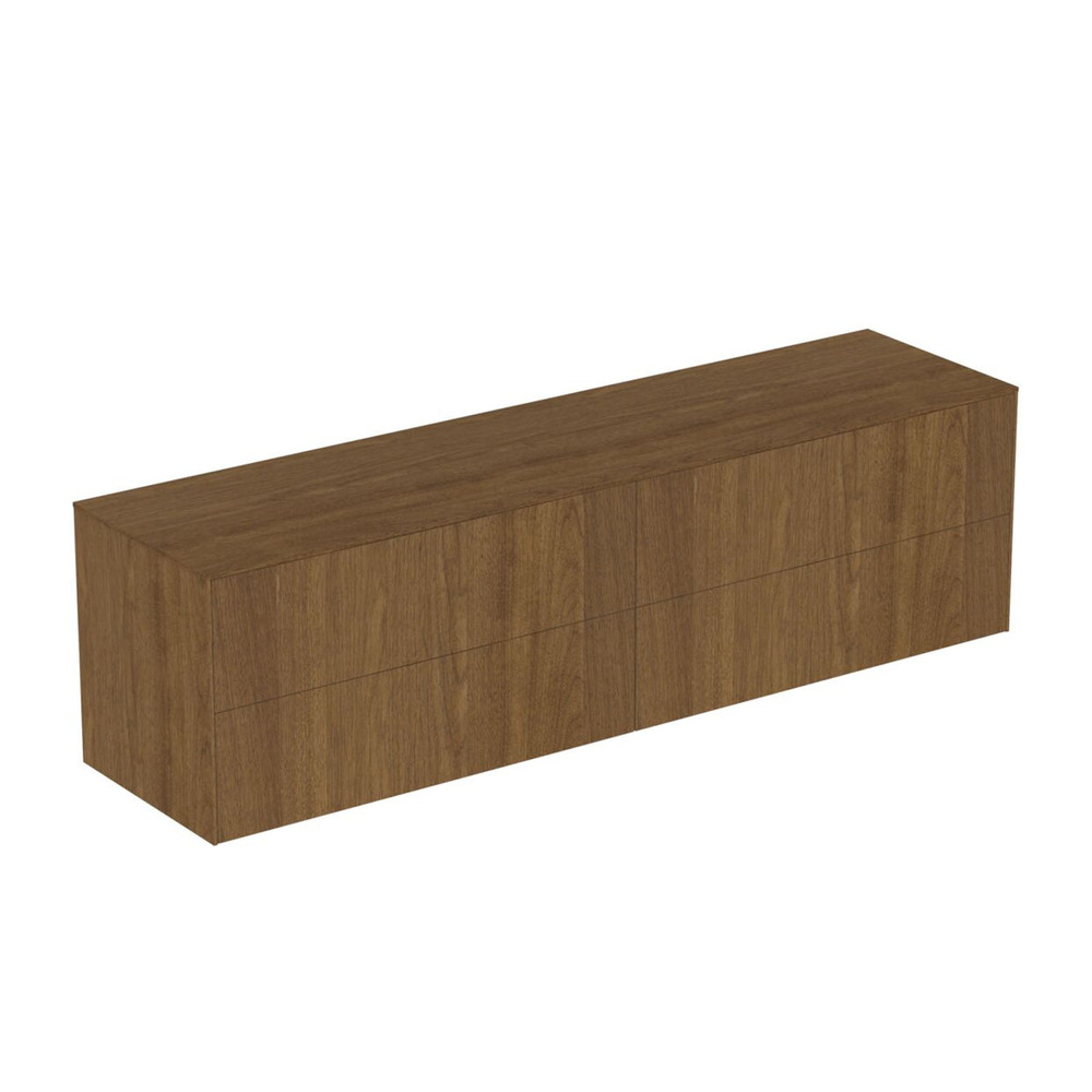 Dulap baza suspendat Ideal Standard Atelier Conca finisaj nuc inchis 4 sertare cu blat 200 cm 200