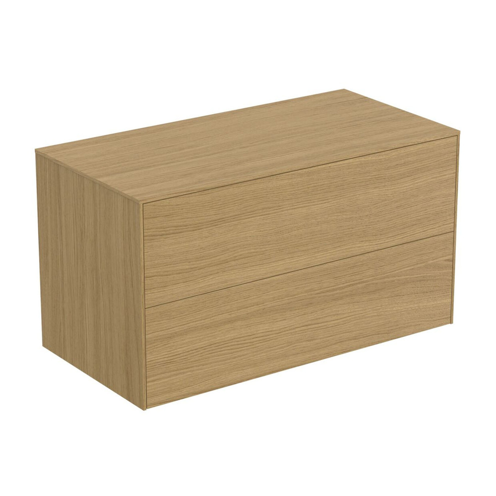 Dulap baza suspendat Ideal Standard Atelier Conca finisaj stejar deschis 2 sertare cu blat 100 cm Dulap baza suspendat Ideal Standard Atelier Conca finisaj stejar deschis 2 sertare cu blat 100 cm