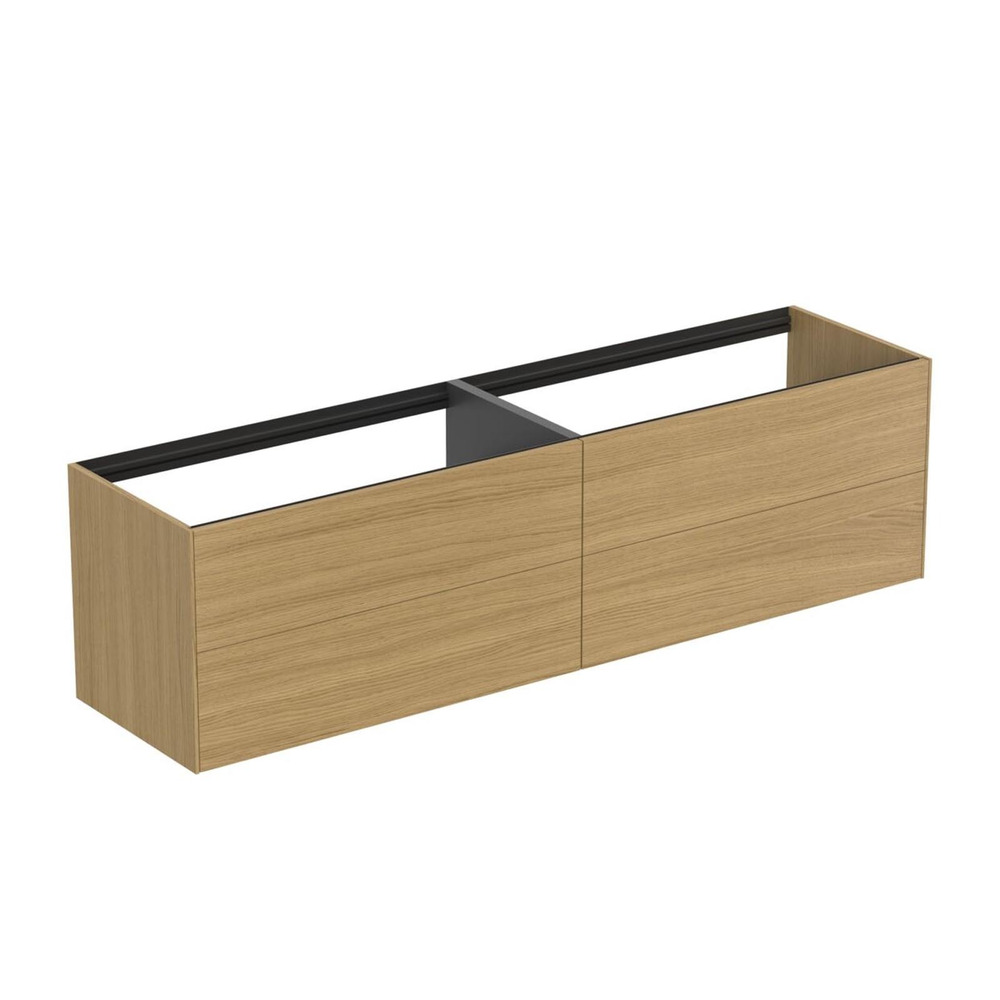 Dulap baza suspendat Ideal Standard Atelier Conca finisaj stejar deschis 4 sertare 200 cm Dulap baza suspendat Ideal Standard Atelier Conca finisaj stejar deschis 4 sertare 200 cm
