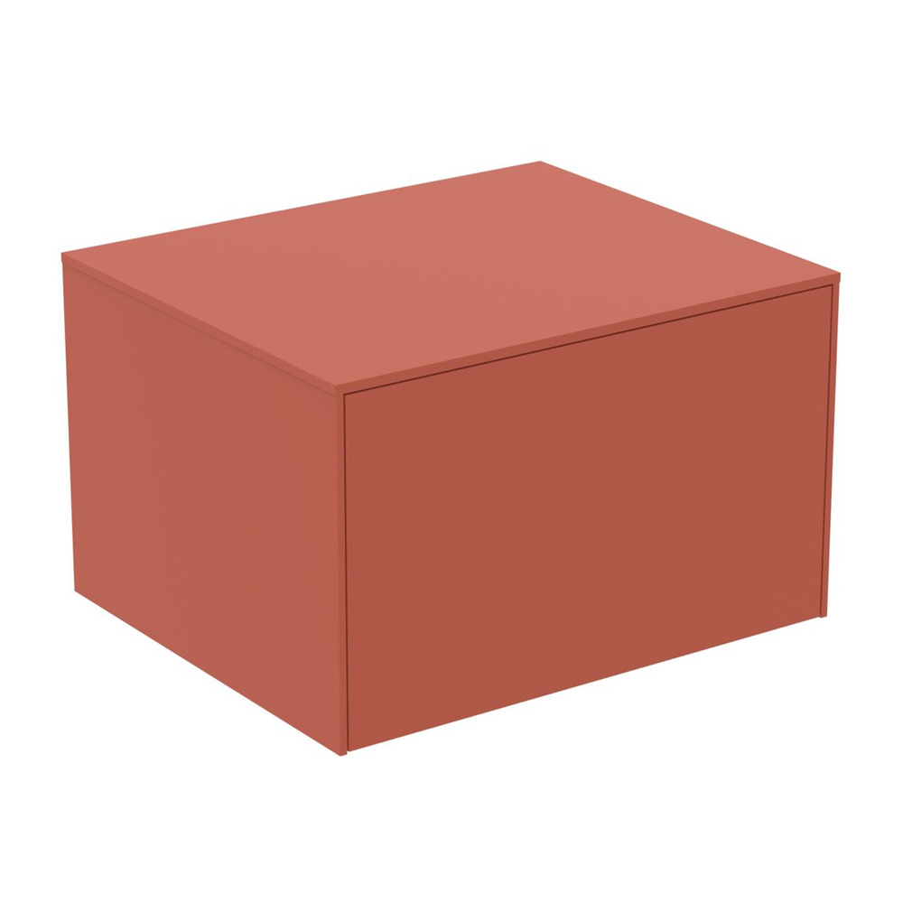Dulap baza suspendat Ideal Standard Atelier Conca rosu – oranj mat 1 sertar cu blat 60 cm atelier