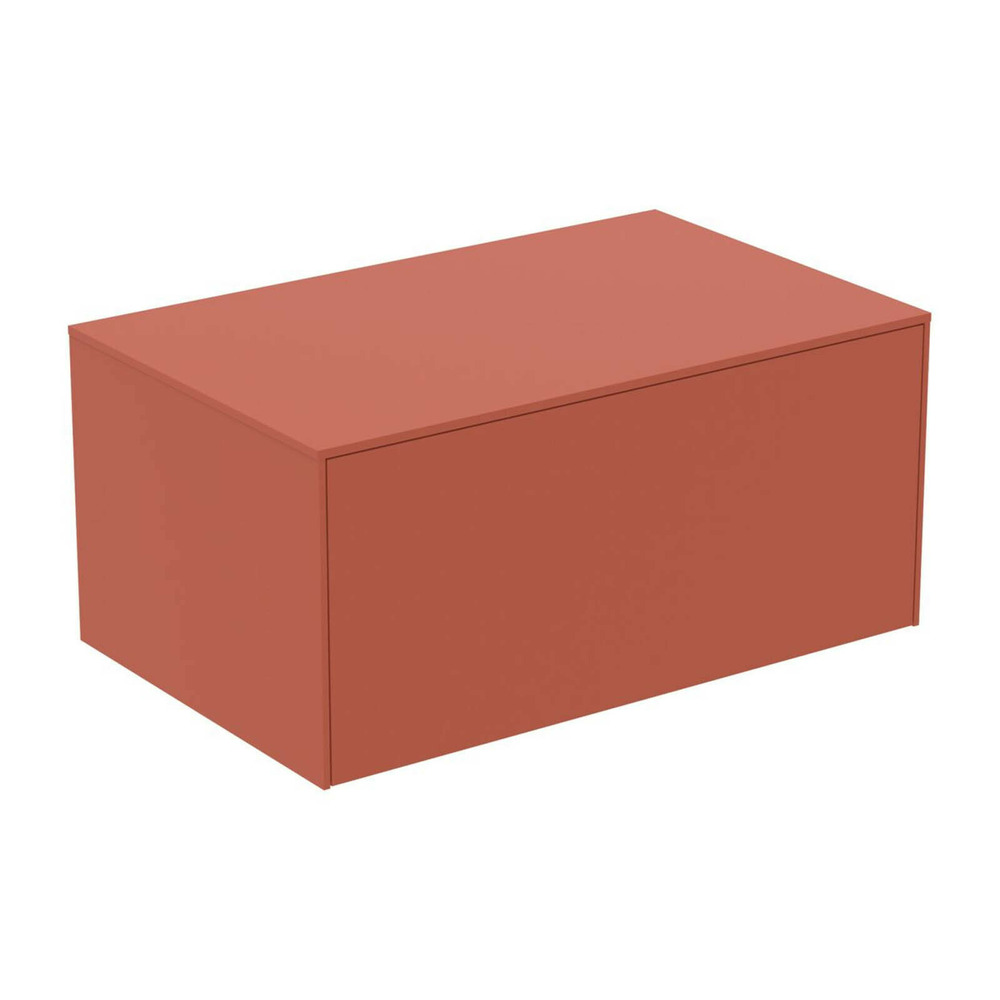 Dulap baza suspendat Ideal Standard Atelier Conca rosu – oranj mat 1 sertar cu blat 80 cm Atelier