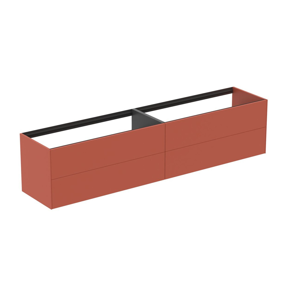 Dulap baza suspendat Ideal Standard Atelier Conca rosu – oranj mat 4 sertare 240 cm 240