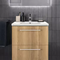 Dulap baza suspendat Ideal Standard i.life B finisaj stejar natural 2 sertare 60 cm