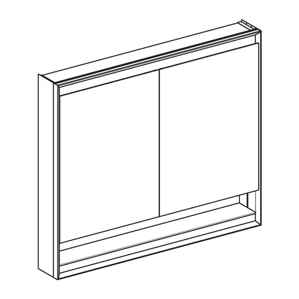 Dulap cu oglinda si nisa Geberit One ComfortLight 105 cm aluminiu eloxat picture - 5