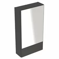 Dulap cu oglinda suspendat Geberit Selnova Square negru 1 usa simpla 1 usa rabatabila 47 cm