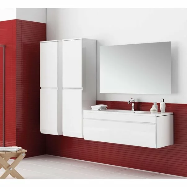 Dulap inalt suspendat cu usa softclose Oristo Horyzont mdf alb 150x40 cm picture - 5