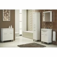 Dulap suspendat cu oglinda Cersanit Olivia mdf alb 56x56 cm picture - 5