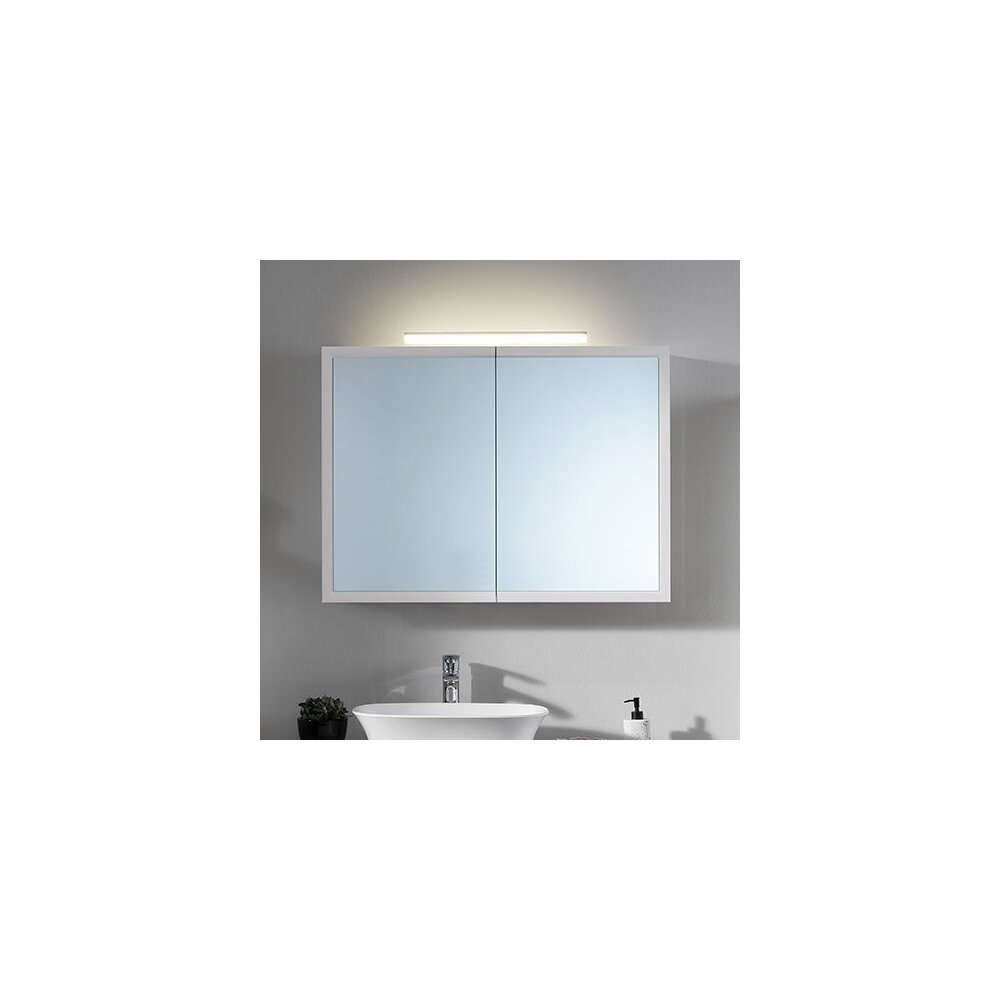 Dulap suspendat cu oglinda KolpaSan Blanche alb mat 95 cm alb