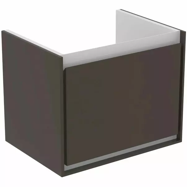 Dulap suspendat pentru lavoar maro inchis lemn Ideal Standard Connect Air 50 cm