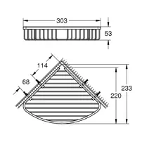 Etajera dus de colt Grohe BauCosmopolitan crom lucios picture - 2