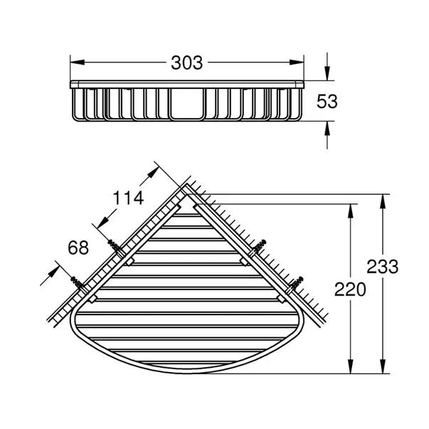 Etajera dus de colt Grohe BauCosmopolitan crom lucios picture - 2