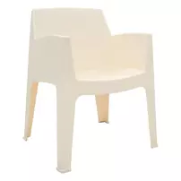 Scaun de gradina Pakoworld Milena polipropilena alb picture - 3