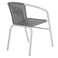 Scaun de gradina Pakoworld Obbi poliratan-metal gri