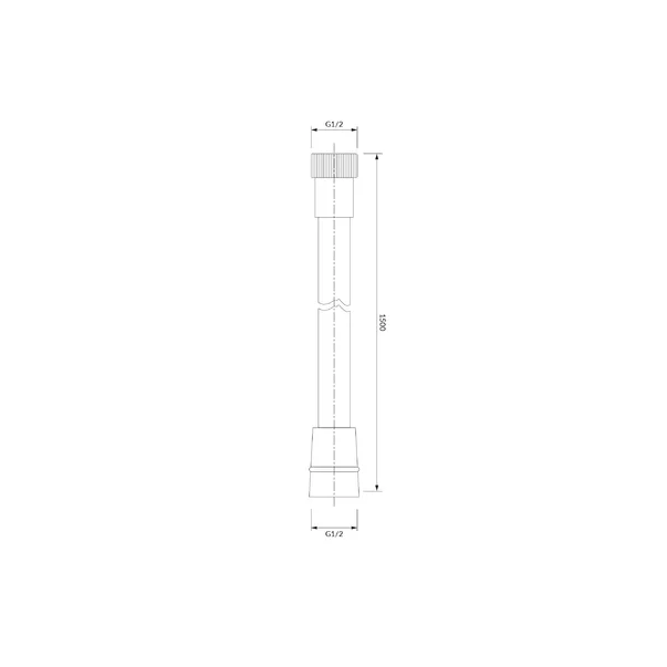 Furtun de dus Omnires 150 cm auriu periat picture - 3