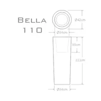 Ghiveci led Micante Bella 110 3000K de exterior picture - 3