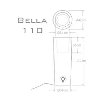 Ghiveci led Micante Bella 110 RGB de exterior cu telecomanda picture - 3